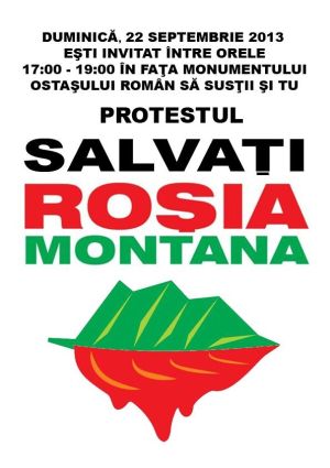 Protest la Carei pentru Roşia Montană
