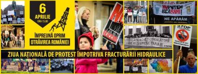 6 aprilie -100 de localităţi din ţară şi 10 orase din străinătate  protestează împotriva exploatării gazelor de şist