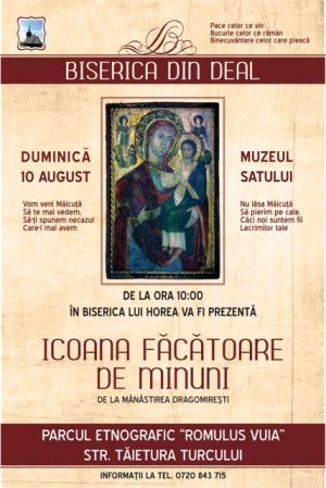 Biserica lui Horea de la Muzeul Etnografic va găzdui Icoana Maicii Domnului de la Mănăstirea Dragomirești