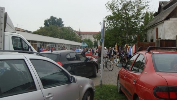 piata de vechituri 22 august masina parcata pe spatiul verde