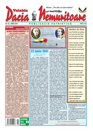 Revista ,,Dacia Nemuritoare’’, la numărul 22
