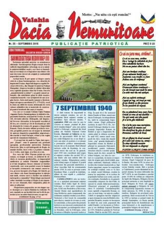 Revista ,,Dacia nemuritoare’’ la numărul 25