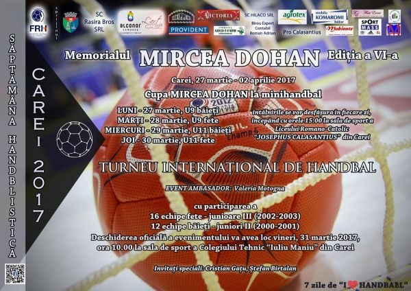 6 zile până la deschiderea oficială a Memorialului Mircea Dohan la handbal. Greii handbalului mondial vin la Carei