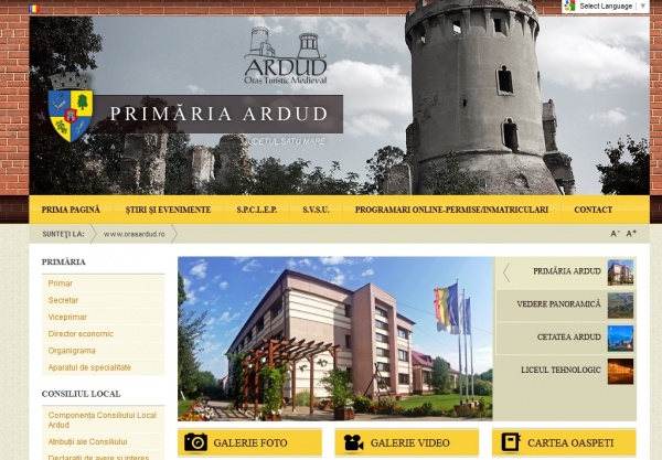 Oraşul Ardud surclasează municipiul Carei la capitolul site oficial Primărie