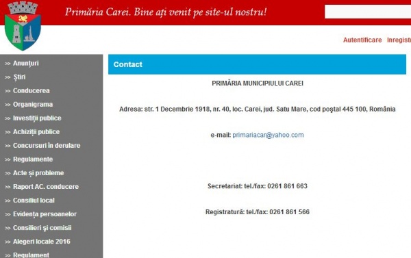 adresa primaria carei