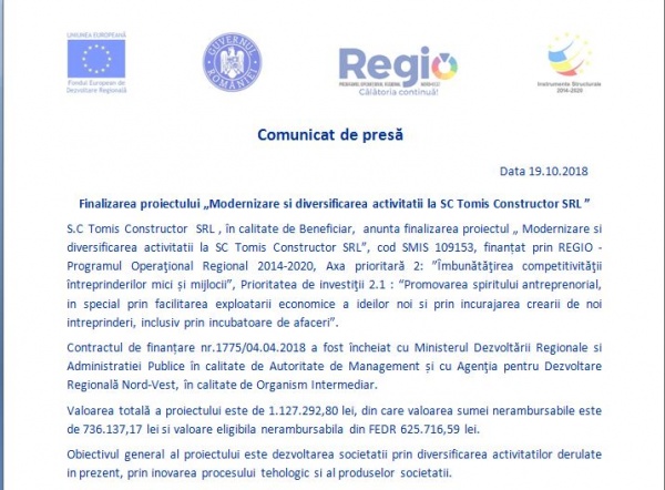 Comunicat de presă