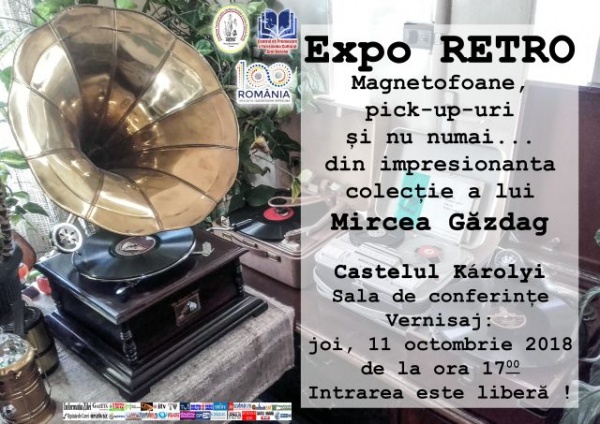 Expo RETRO la Castelul din Carei. Colecţia de Magnetofoane cu bandă a lui Mircea Găzdag
