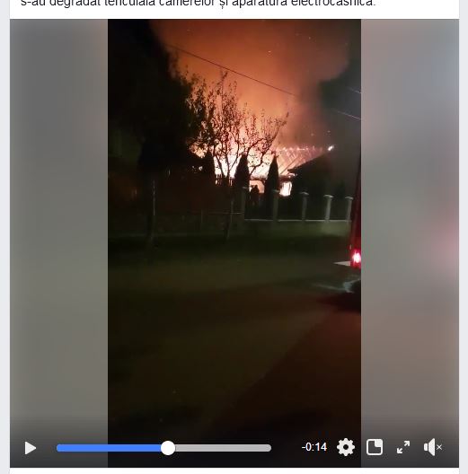 Incendiu de amploare la o casă de locuit din Tășnad