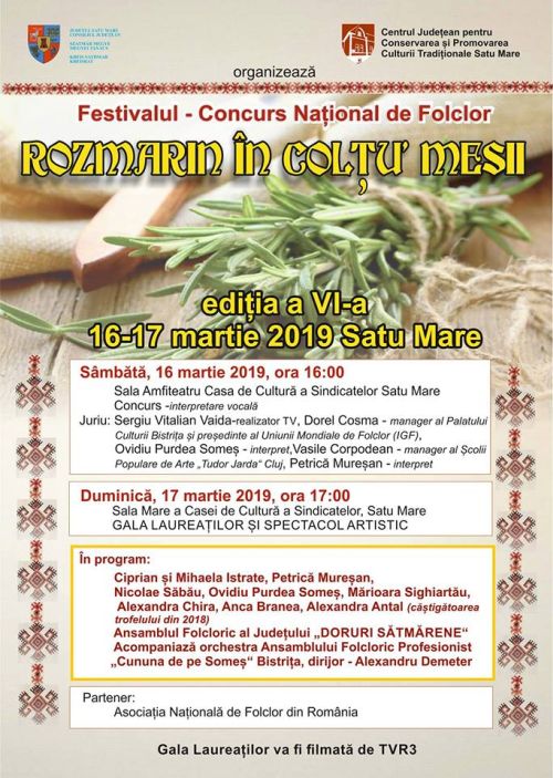 Festivalul ,,Rozmarin în colţu’ mesii” ajunge la a VI-a ediție