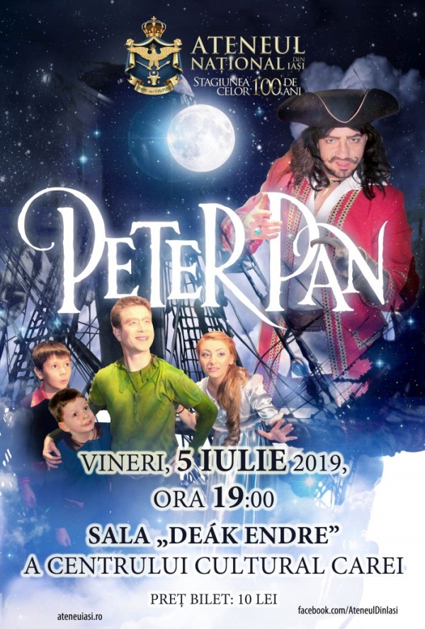 Teatru în limba română pentru copii. Peter Pan în turneu