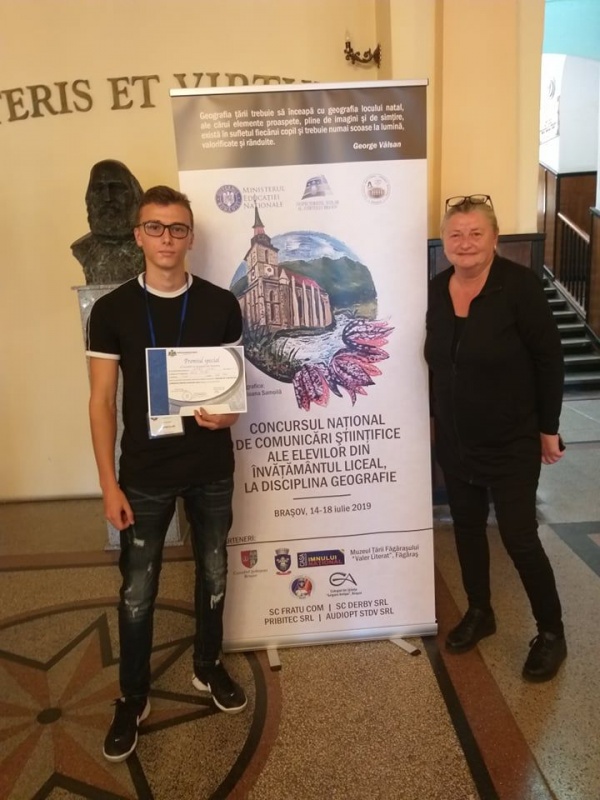Vaipan Iulian din Carei a obținut Premiul Special acordat de Societatea de Geografie din România