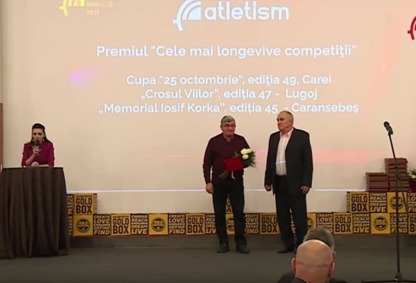 Cupa 25 Octombrie Carei premiată la GALA Atletismului Românesc ca cea mai longevivă competiție