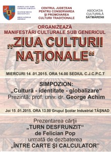 Manifestările dedicate Zilei Culturii Nationale la Satu-Mare