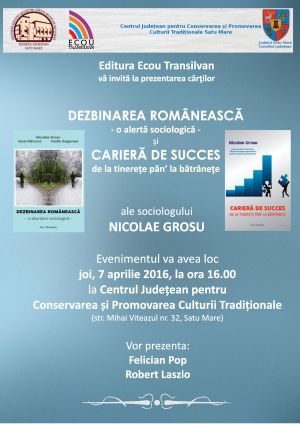 Lansare de carte a sociologului  Nicolae Grosu