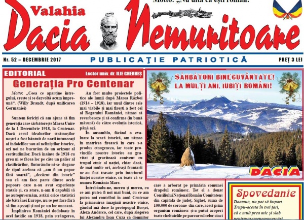 Revista Dacia Nemuritoare la numărul 52