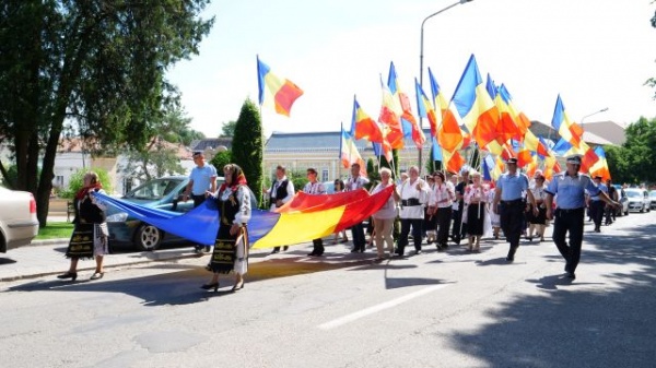 Am scos steagul românesc la vedere! Primul protest organizat în faţa Primăriei Carei