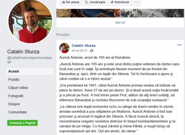 Facebook a blocat și povestea unui veteran de război spusă de un jurnalist român