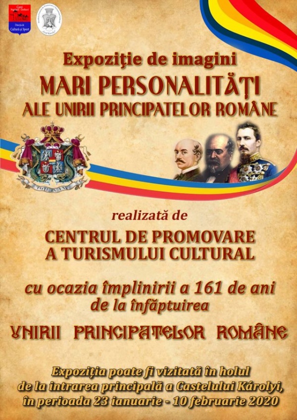 Expoziția de imagini „Mari Personalități ale Unirii Principatelor Române” la Castelul din Carei