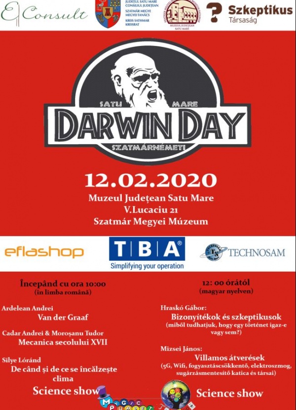 Invitați din Ungaria la Ziua lui Darwin de la  Muzeul Judeţean Satu Mare