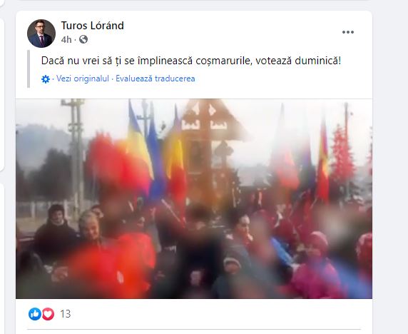 Electoratul UDMR-ului mobilizat la vot pentru a nu se trezi într-un viitor “de coșmar” unde ar putea conduce… românii