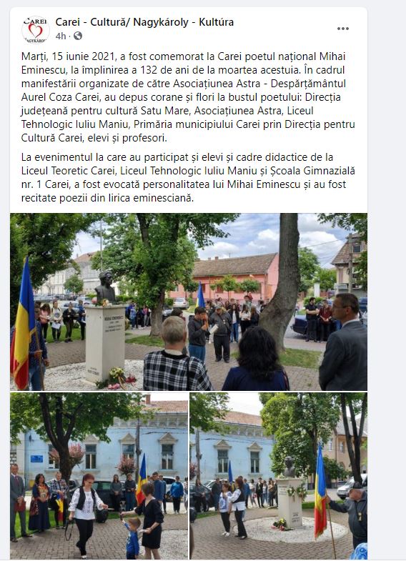 eminescu cultura carei
