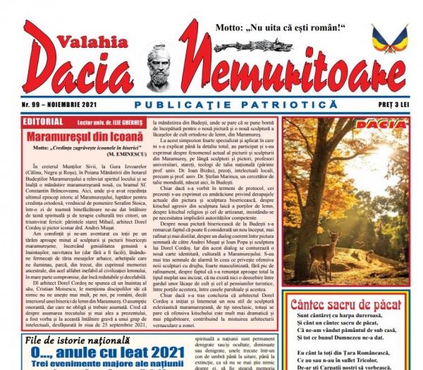 Noul număr al revistei Dacia Nemuritoare