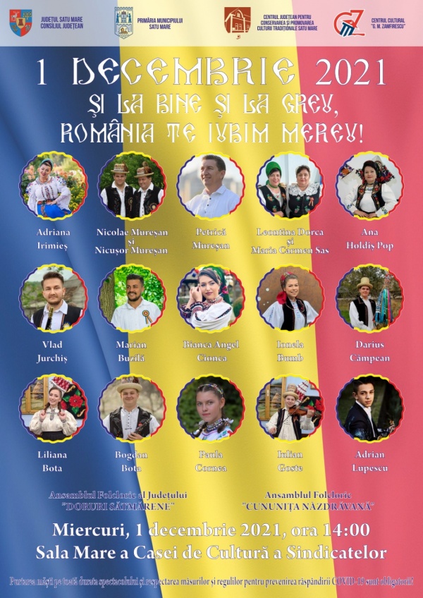 Spectacol folcloric la Satu Mare de Ziua Națională a României. Doar pentru românii testați