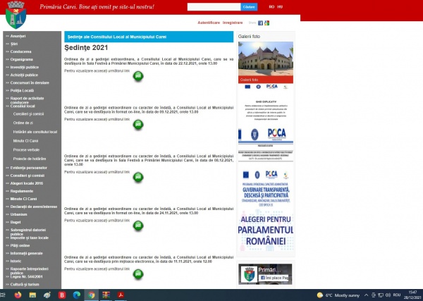 lipsa sedinta primarie 28 dec