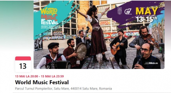 Nicio formație românescă la prima ediție World Music Festival de la Satu Mare