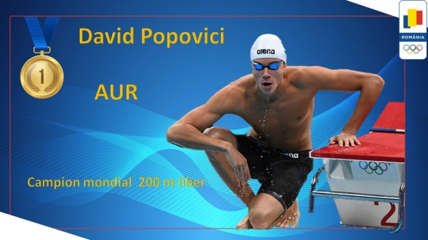 David Popovici e românul medaliat cu aur la Campionatele Mondiale de înot de la Budapesta