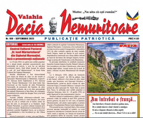 Revista DACIA NEMURITOARE ajunge la numărul 109