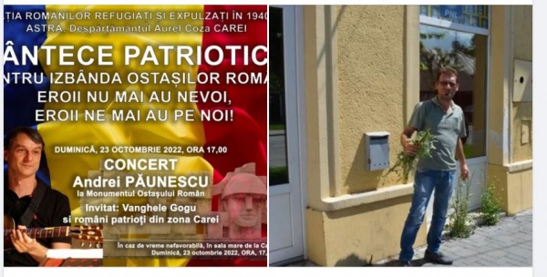 Andrei Păunescu atacat de consilierul primarului evazionist din Carei. Spectacolul patriotic anunțat a băgat spaima în conducerea orașului