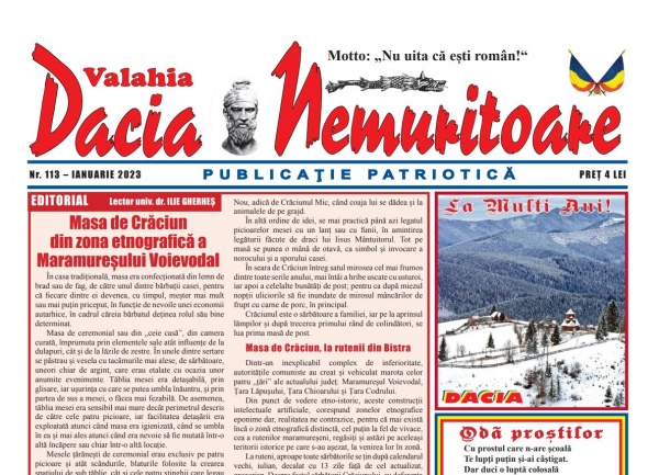 Revista Dacia Nemuritoare la numărul 113