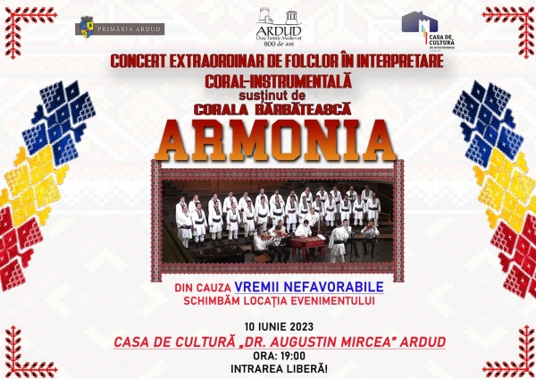 La Ardud se poate. Concert extraordinar de folclor românesc suținut de corala Armonia