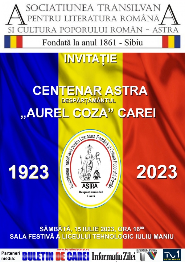 ANIVERSARE. ASTRA, Despărțământul Carei, la 100 de ani de existență