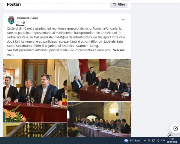 A reacționat și Primăria Carei față de cea de-a XXV-a reuniune a Grupului de lucru România-Ungaria de la castel