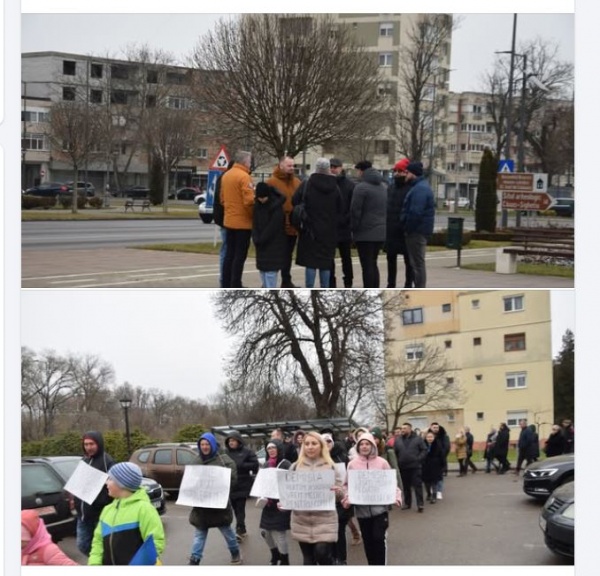 Liberalii careieni au protestat alături de părinții lăsați fără medic pediatru la Spitalul Municipal