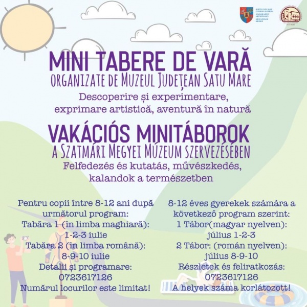 Minitabere de vară la Muzeul Județean Satu Mare. Perioade diferite în funcție de limba vorbită