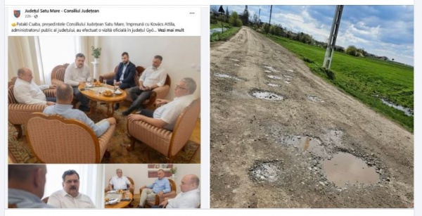 Pataki Csaba preferă protocoalele din Ungaria în loc să se preocupe de asfaltarea DJ 195C din județul Satu Mare