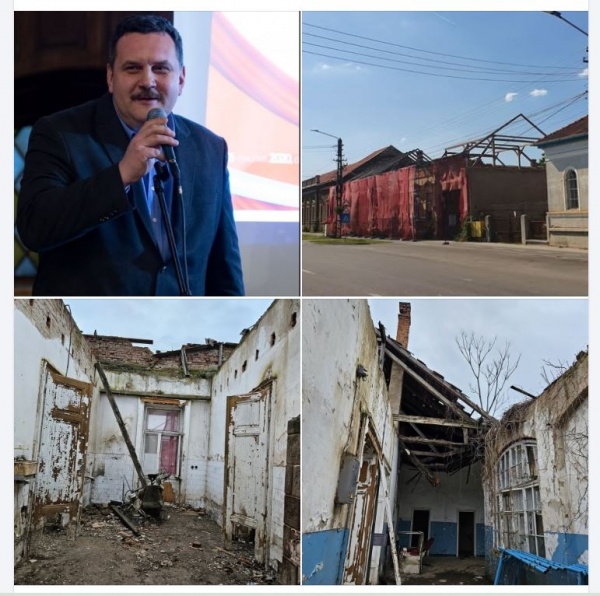 VIDEO. Președintele Consiliului Județean Satu Mare, groparul clădirii monument din Carei