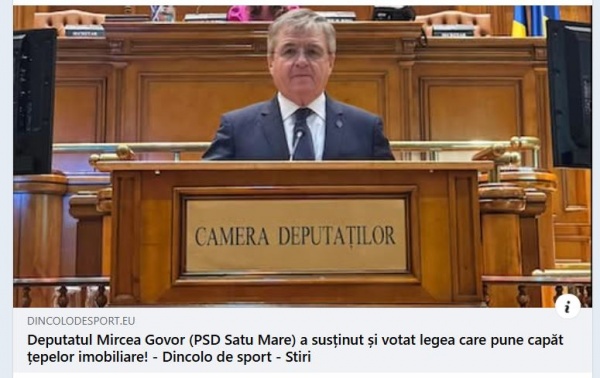 Deputatul Govor (PSD Satu Mare) nu intervine pentru egalitatea în drepturi a românilor cu minoritarii