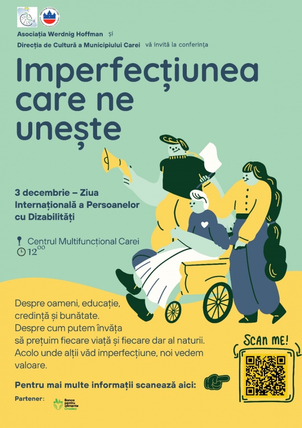 Imperfecțiunea care ne unește. Conferință de Ziua Persoanelor cu Dizabilități la Carei