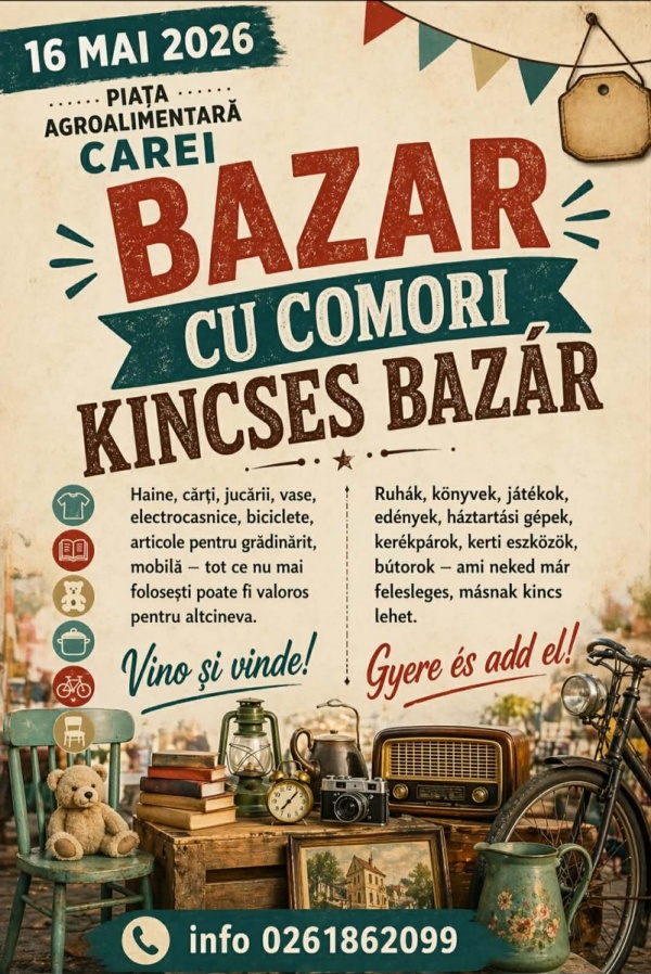 ,,Bazar cu comori,, la Carei