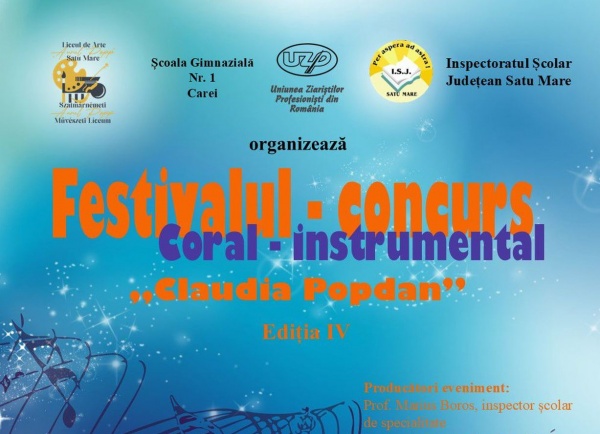 Festival concurs Claudia Popdan la Carei. Primăria Carei asigură finanțarea
