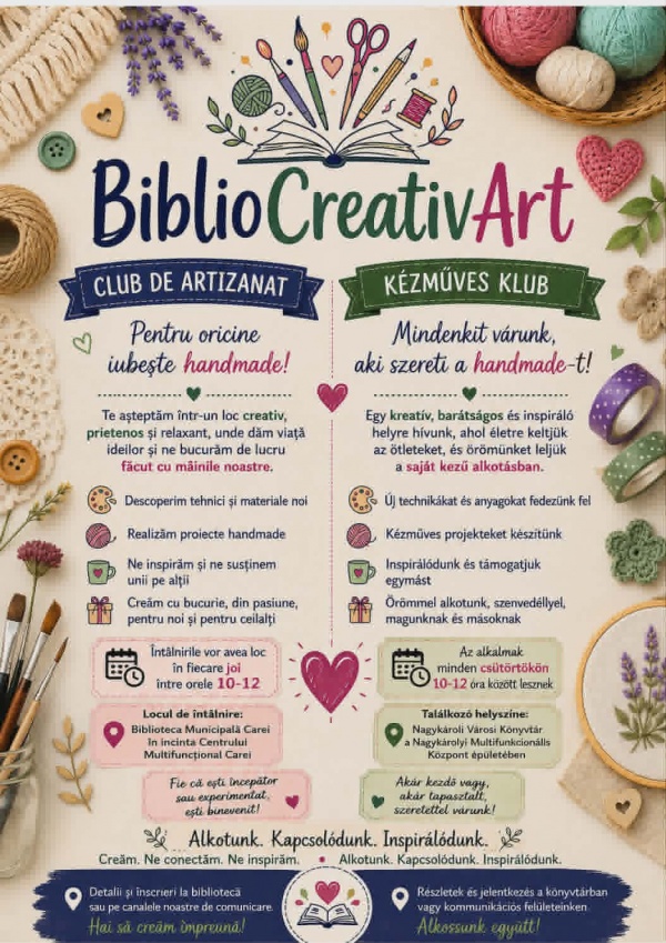 „BiblioCreativArt” la Carei