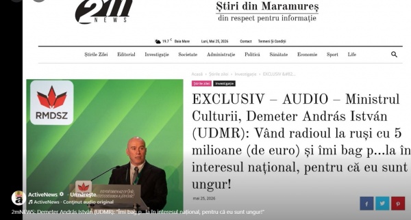 Declarație ȘOC! Ministrul Culturii, UDMR-istul Demeter András István: Vând radioul la ruși cu 5 milioane (de euro) și îmi bag p..a în interesul național, pentru că eu sunt ungur!