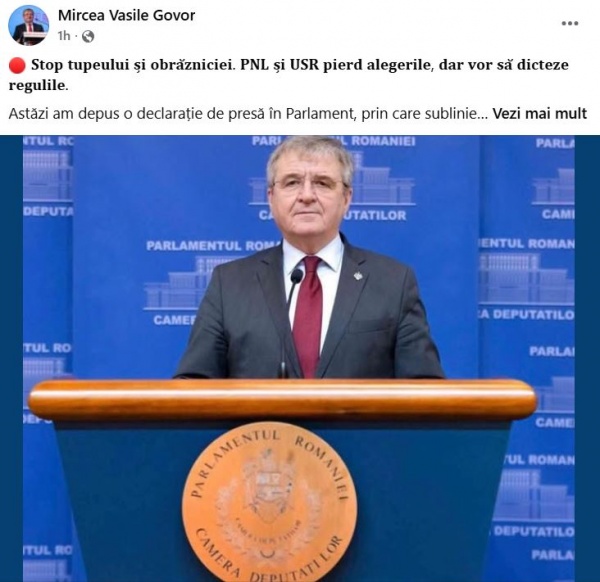 STOP TUPEULUI și obrăzniciei! Govor Mircea și interesul de partid nu de eliminare a discriminării românilor