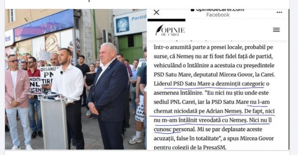 Minciuni în direct la protestul PNL Carei. VIDEO