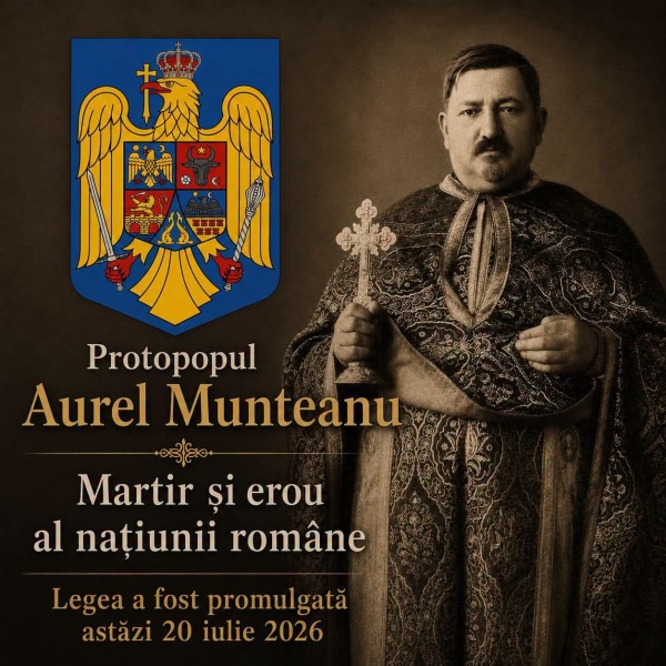 Protopopul Aurel Munteanu a fost declarat martir și erou al națiunii